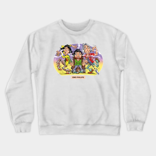 Emo Philips Crewneck Sweatshirt by PLAYDIGITAL2020